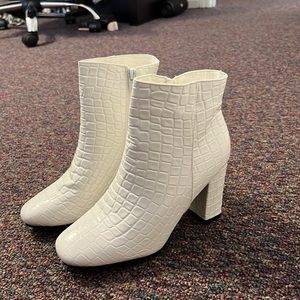 Nasty Gal white booties